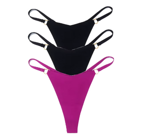 Calcinha com Detalhes em Coração - Seda Gelo Fio