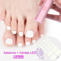 Branco + Caneta LED