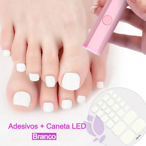 Unhas em Gel Adesivos - Pés