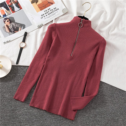 Suéter Feminino Detalhe em Zíper - LillaBelle