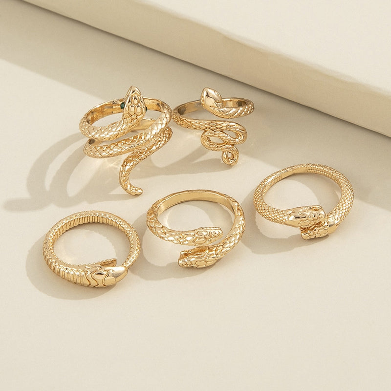 Coleção Snake rings - 5-6 Peças