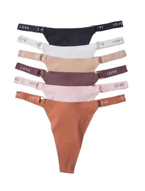 Calcinhas Love - Kit 6 Peças