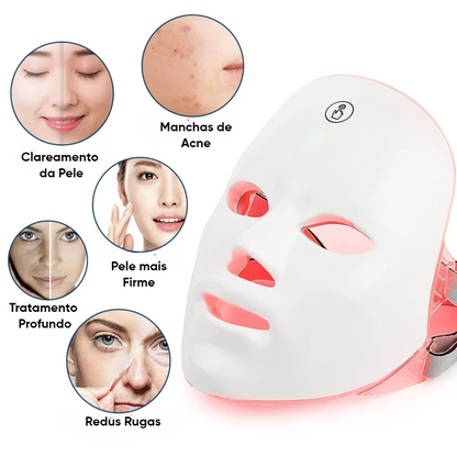 Máscara Facial LED com Terapia Photon