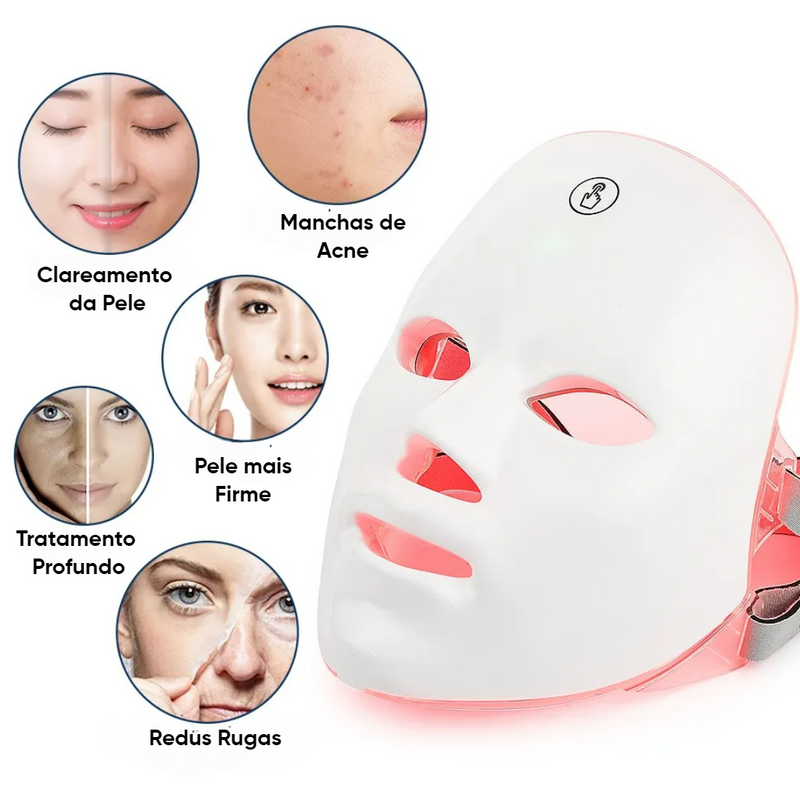 Máscara Facial LED com Terapia Photon