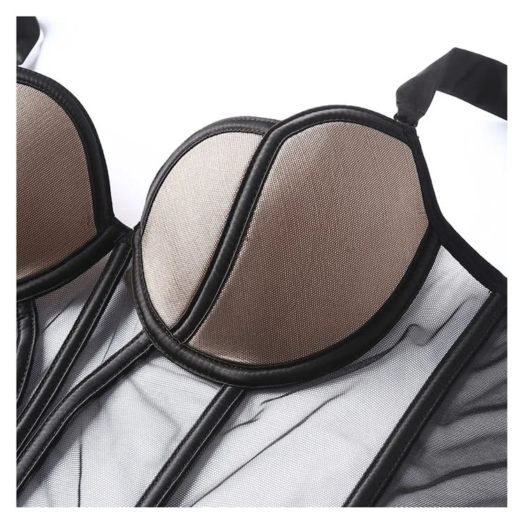 Bralette Grazy -Corset Transparente com Bojo