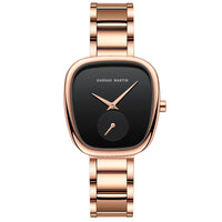 ROSE COM FUNDO PRETO- PULSEIRA GOMOS METAL