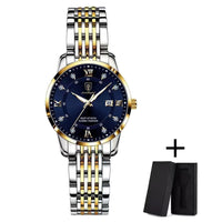 OURO FUNDO AZUL- PULSEIRA EM AÇO