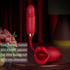 Vibrador de sucção Língua Rosa