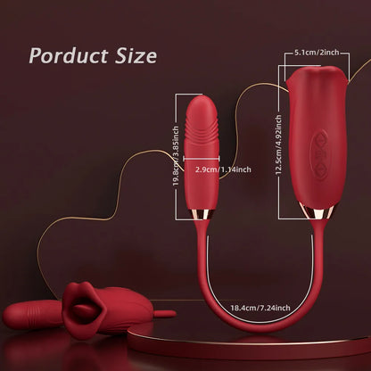 Vibrador de sucção Língua Rosa