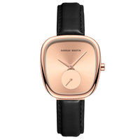 PRETO FUNDO ROSE - PULSEIRA EM COURO