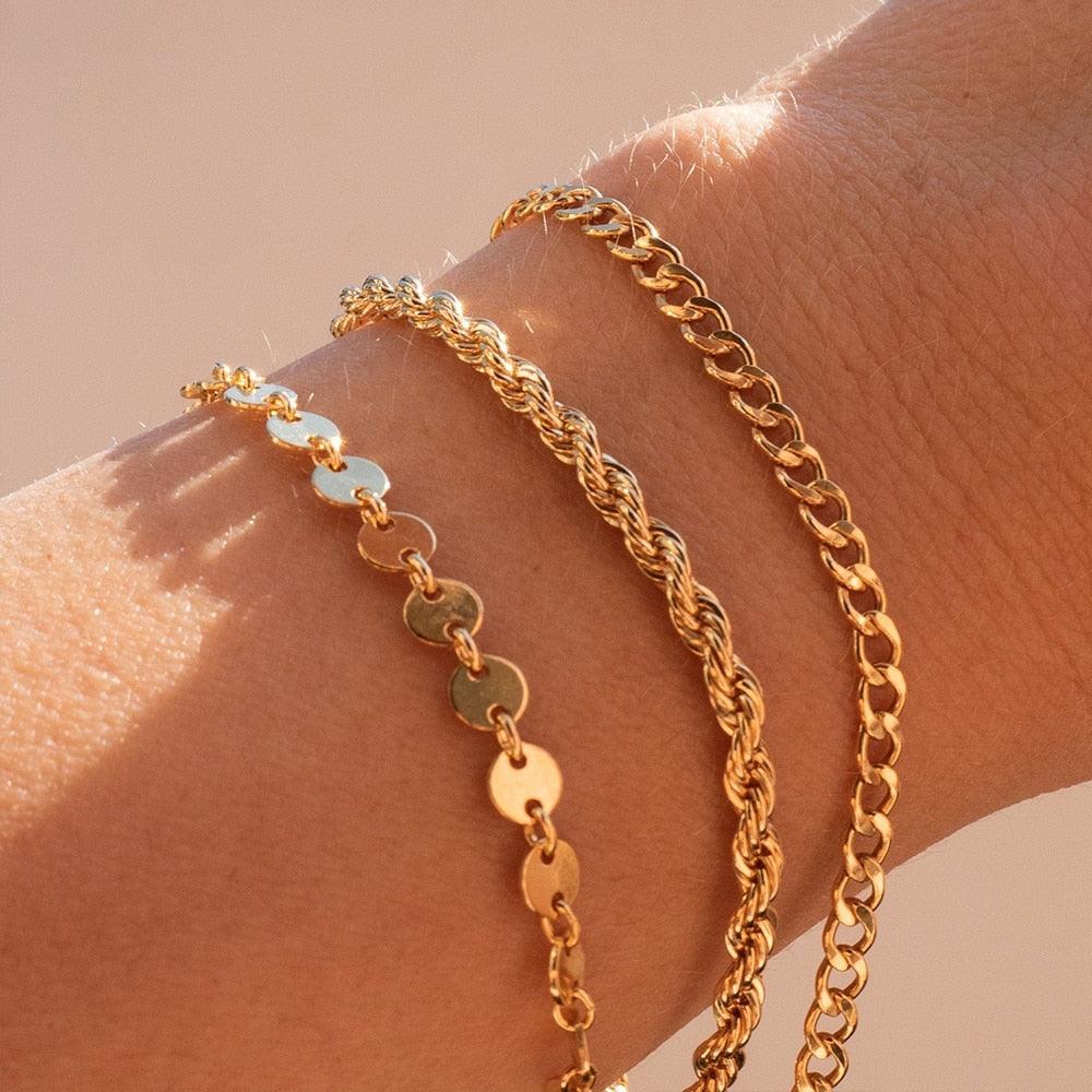 Pulseira Malha Trançada - LillaBelle
