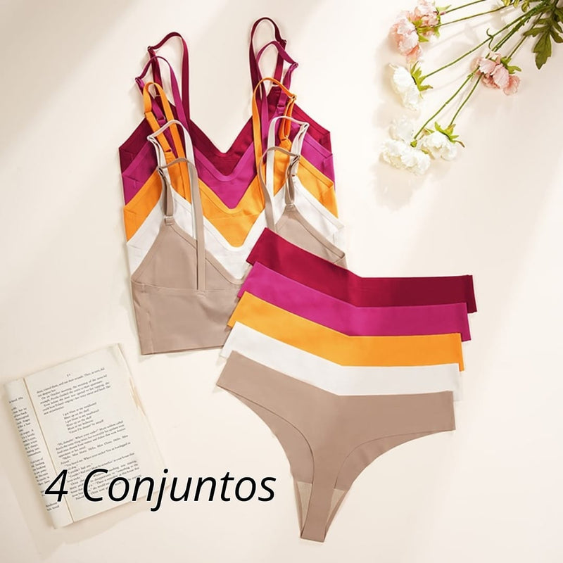 Conjunto Samara - Top e Fio sem costura